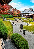 Japanese rock garden in Komyoin temple, Kyoto, Japan