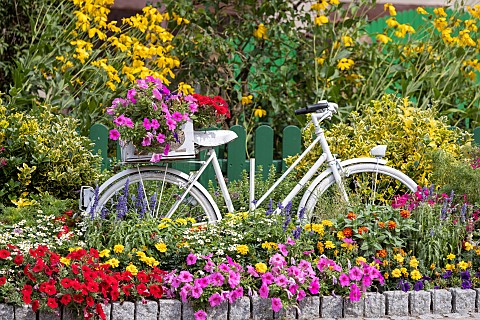 Bicycle_in_a_flowery_bed_France_Bas_Rhin_summer