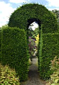Taxus (Yew) Arch at Malleny Garden in Scotland