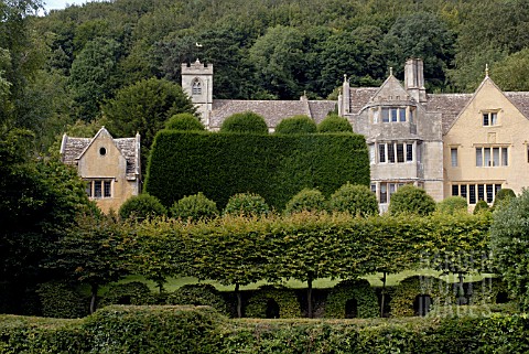 TOPIARY_AND_HEDGES_AT_OWLPEN_MANOR_GLOUCESTERSHIRE