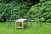 GARDEN CHAIRS AND TABLE