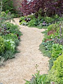 GRAVEL PATH LINED WITH CAMOMILE AND VEGETABLES